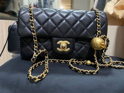 chanel ball chain bag|authentic chanel bag.